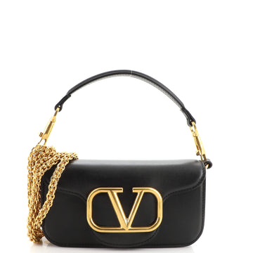 Valentino Garavani VLogo Loco Flap Shoulder Bag Leather Small