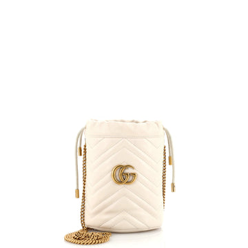 Gucci GG Marmont Bucket Bag Matelasse Leather Mini