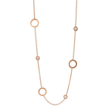 Bvlgari Bvlgari Bvlgari Sautoir Necklace 18K Rose Gold and Mother of Pearl