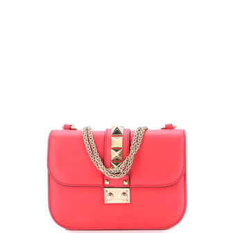 Valentino Garavani Glam Lock Shoulder Bag Leather Small