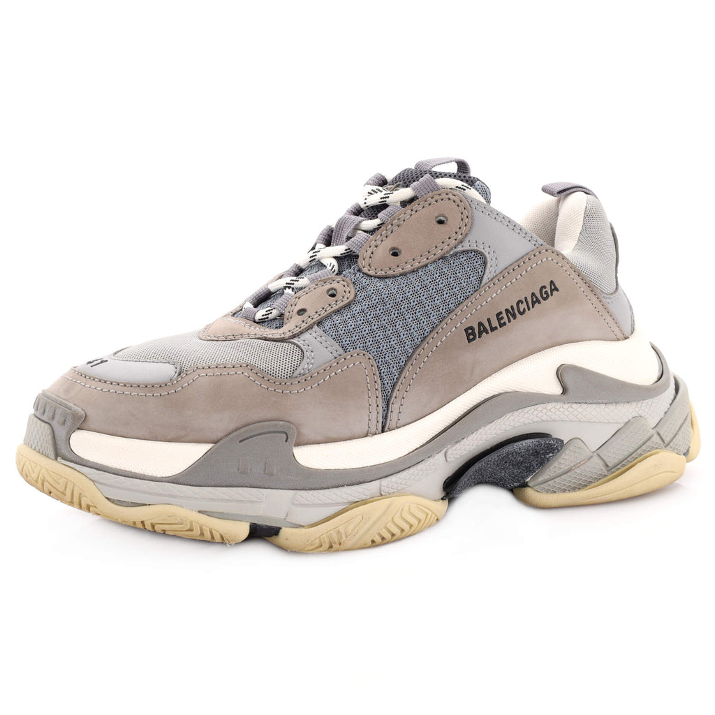 lede efter nå Ugyldigt Balenciaga Men's Triple S Sneakers Fabric and Mesh with Faux Leather Gray  2070042