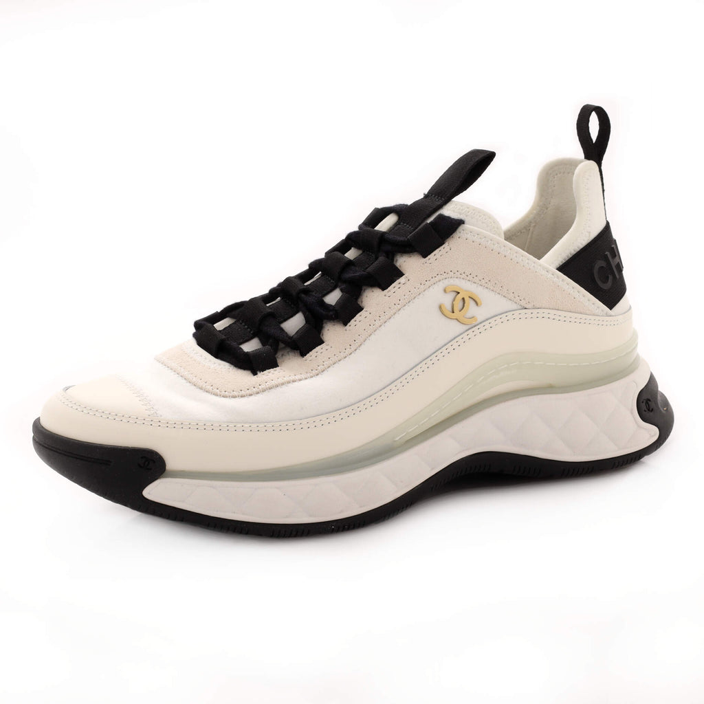 Chanel Interlocking CC Logo Suede Sneakers - Neutrals Sneakers, Shoes -  CHA976385