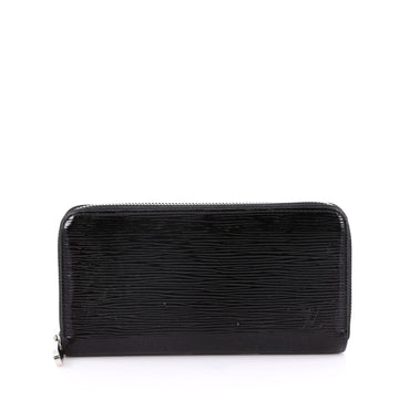 Louis Vuitton Zippy Wallet Electric Epi Leather Black