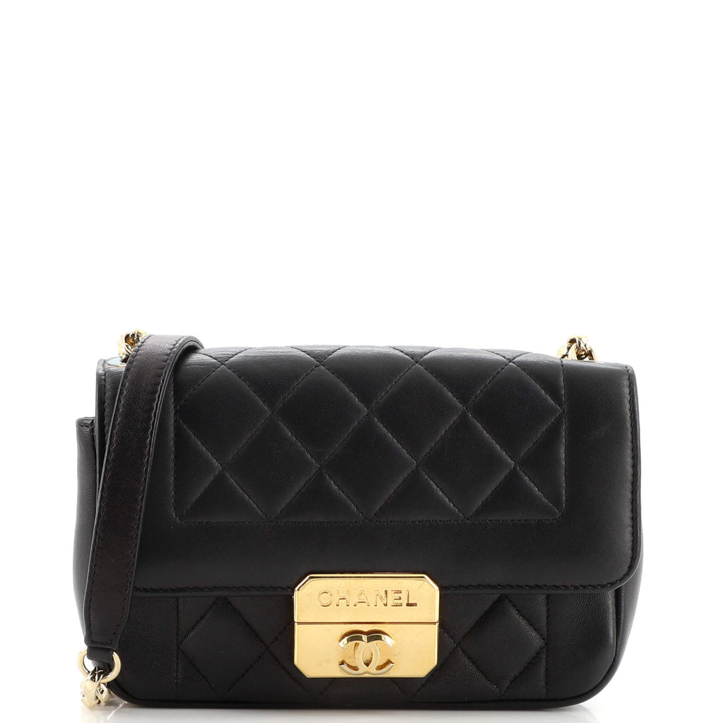 Chanel Chic With Me Flap Bag Quilted Lambskin Mini Black 2070621