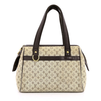 Louis Vuitton Josephine Handbag Mini Lin PM Green