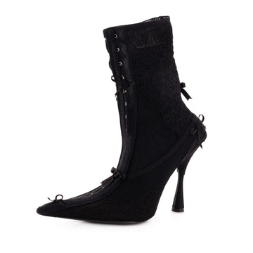 Balenciaga Women's Lingerie Knife Ankle Sock Boots Lace