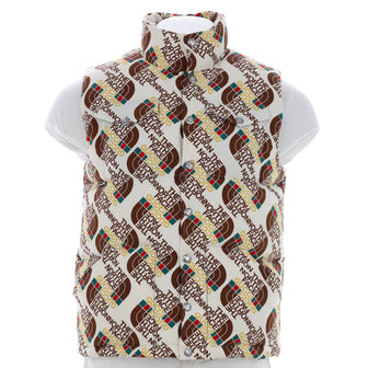 Gucci x The North Face Puffer Vest Quilted Printed Polyamide with Down