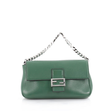 Fendi Baguette Leather Micro Green 2071202