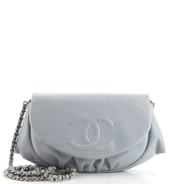 Chanel Half Moon Wallet on Chain Caviar