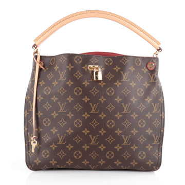 Louis Vuitton Gaia Handbag Monogram Canvas Brown 2071501