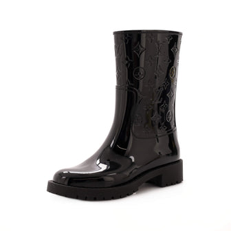Louis Vuitton Women's Drops Flat Half Boots Monogram Embossed Rubber