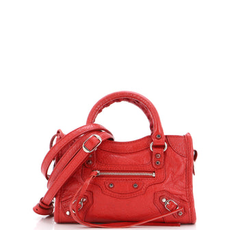 Balenciaga City Classic Studs Bag Leather Nano