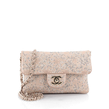 Chanel Mineral Nights Crossbody Bag Strass Embellished Leather Mini Neutral 2072301
