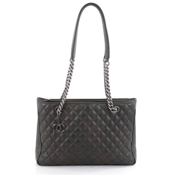 Chanel Rock in Rome Shopping Tote Quilted Goatskin Large Black