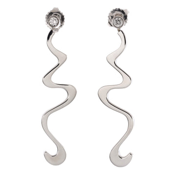 Tiffany & Co. Frank Gehry Equus Dangling Earrings 18K White Gold with Diamonds