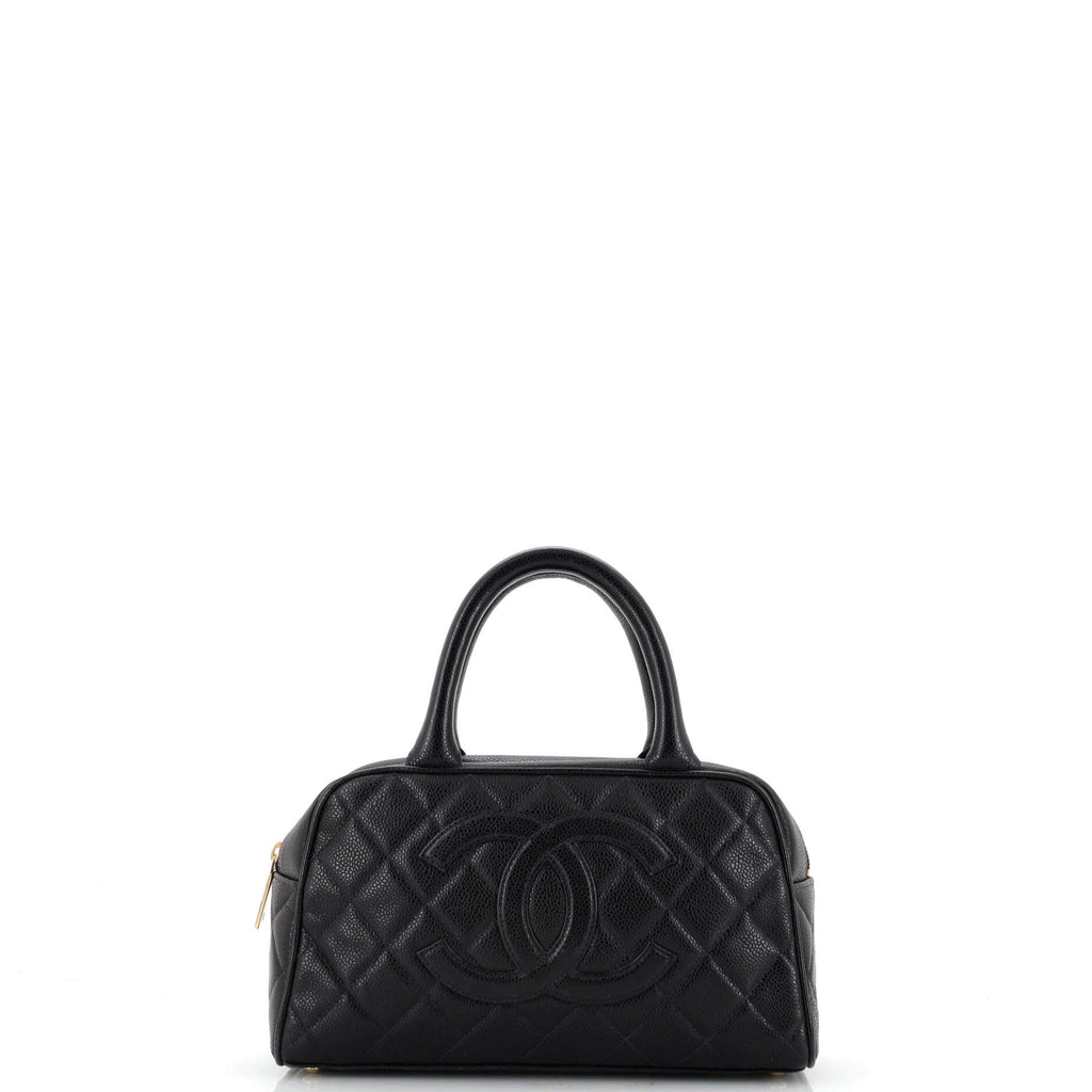 Chanel Timeless CC Bowler Bag Quilted Caviar Small Black 20723715