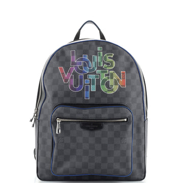 Louis Vuitton Josh Backpack Limited Edition Interlinked Logo Damier Graphite