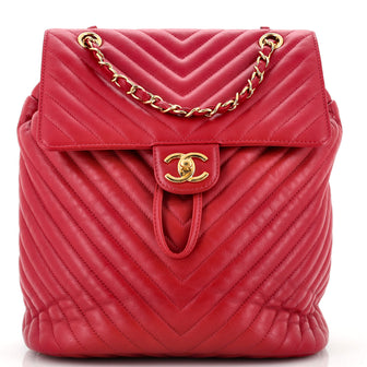Chanel Urban Spirit Backpack Chevron Leather Large