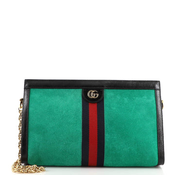 Gucci Ophidia Chain Shoulder Bag Suede Medium