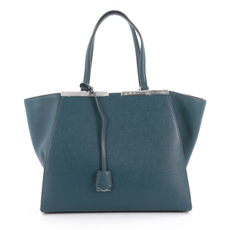 Fendi 3Jours Handbag Leather Large Blue 2072601