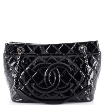 Chanel Timeless CC Shopping Tote Quilted Patent Medium