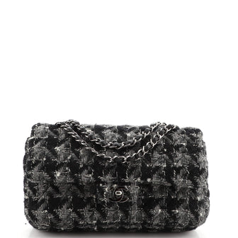 Chanel Classic Double Flap Bag Quilted Tweed Medium