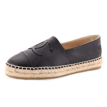 Chanel Women's CC Cap Toe Espadrilles Leather
