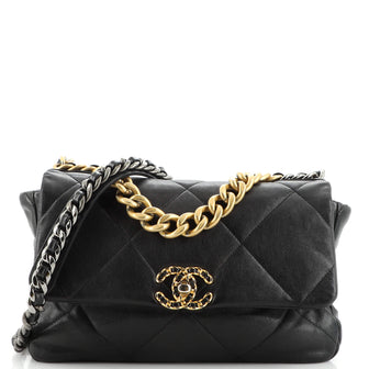 Chanel 19 Flap Bag Quilted Leather Large