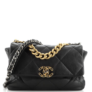 Chanel 19 Flap Bag Quilted Leather Large