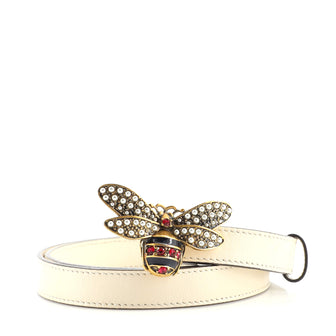 Gucci Queen Margaret Bee Belt Leather Thin