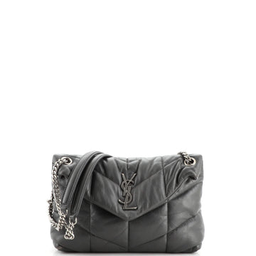 Saint Laurent LouLou Puffer Shoulder Bag Quilted Leather Small