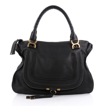Chloe Marcie Shoulder Bag Leather Large Black 2073703