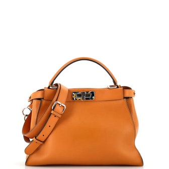 Fendi Peekaboo Bag Leather with Tortoise Detail Regular