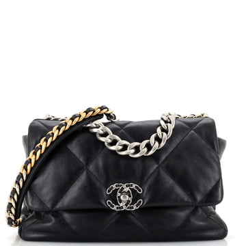 Chanel 19 Flap Bag Quilted Leather Large