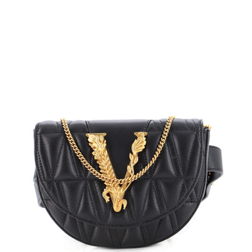 Versace Virtus Belt Bag Quilted Leather
