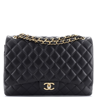 Chanel Classic Double Flap Bag Quilted Lambskin Maxi