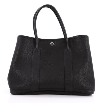 Hermes Garden Party Tote Leather 36 Black 2074701