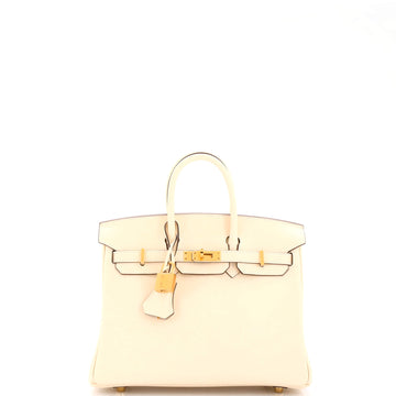 Hermes Birkin Handbag Light Swift with Gold Hardware 25