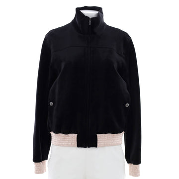 Chanel Women's Zipped Bomber Jacket Velvet