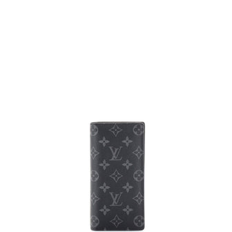 Louis Vuitton Brazza Wallet Monogram Eclipse Canvas Black