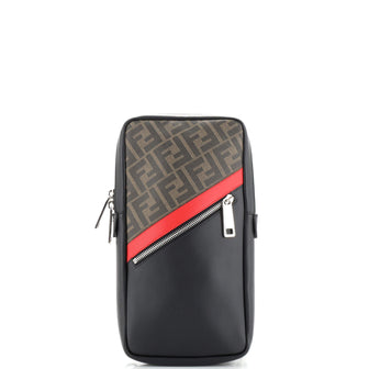 Fendi Sling Backpack Zucca Coated Canvas and Leather