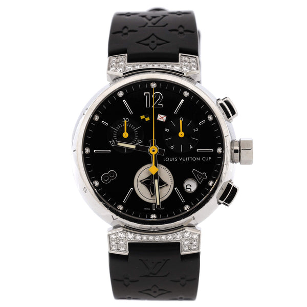 Louis Vuitton Tambour Chronograph Stainless Steel Watch