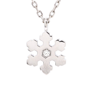 Bvlgari Snowflake Pendant Necklace 18K White Gold and Diamond