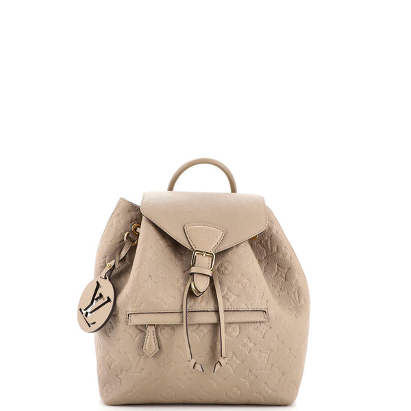 Louis Vuitton Montsouris backpack Beige Leather ref.941147 - Joli