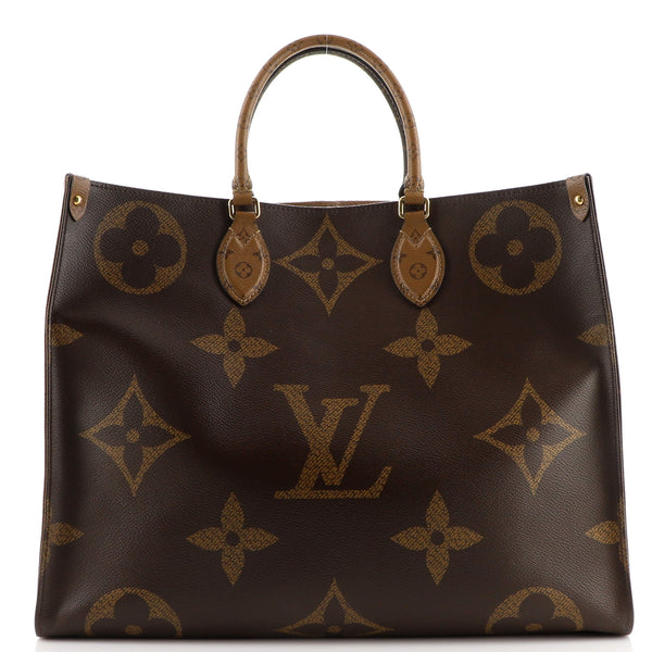 Louis Vuitton Onthego Monogram Giant Reverse MM Brown