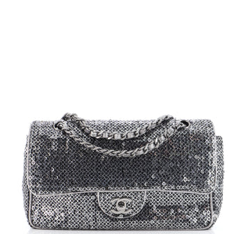 Chanel Hidden Sequins Flap Bag Sequins Medium