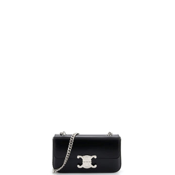 Celine Triomphe Chain Shoulder Bag Leather Small