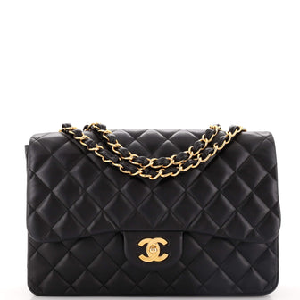 Chanel Classic Single Flap Bag Quilted Lambskin Jumbo