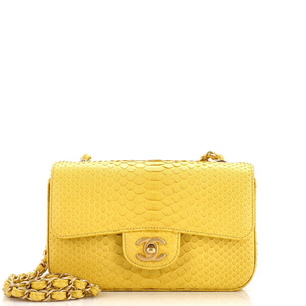 Iridescent Ivory Classic Mini Quilted Single Flap