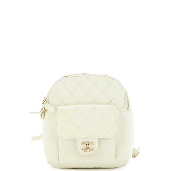 Chanel CC Day Backpack Quilted Caviar Mini 207630